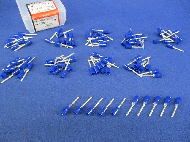 絶縁付端子 棒形(100個入)青 TMEXTC-2-16
