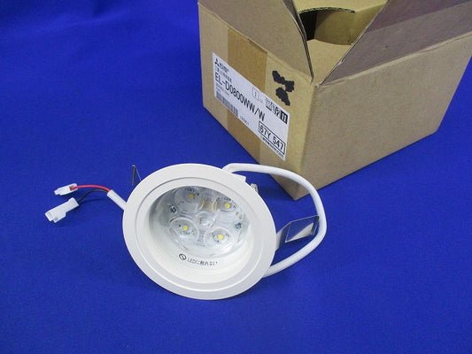 LEDベースダウンライトφ75(温白色)(キズ有) EL-D0800WW/W