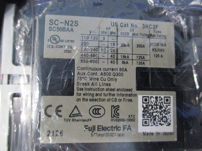電磁接触器 100V SC-N2S