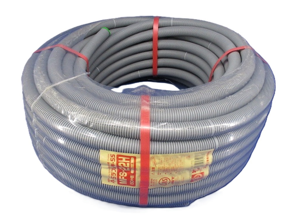 ミラフレキSS φ22×50m グレー/ラインなし MFS-22H