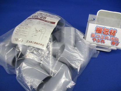 J管エルボ 排水用 グレー 10個入 VEL-28-10
