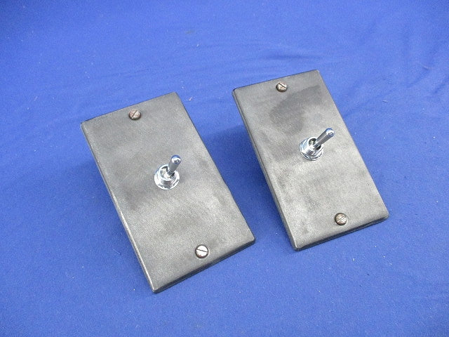トグルスイッチ(黒塗装金属プレート付)(2個入) S-301T