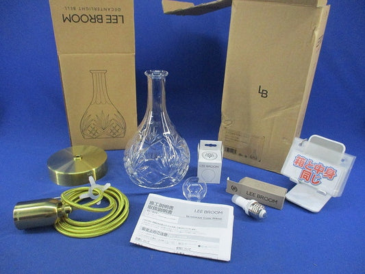 クリスタルガラス製ペンダントライトセット(真鍮 スチール)  NDC0151 +E26 LED BULB