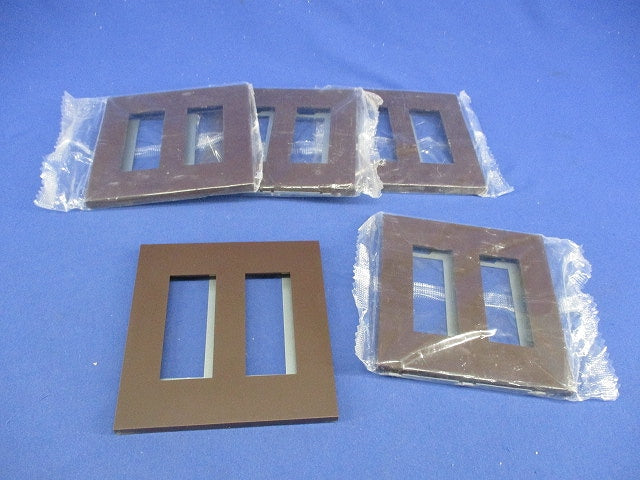 NKシリーズ用2連プレート(5枚入)(チョコ) NKP-3UF-2