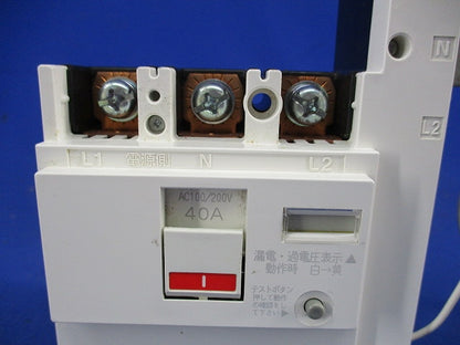 主幹用漏電ブレーカABF型3P2E40A(単3中性線欠相保護付)ジャンク品 ABF-60 BJF340325