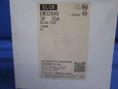 漏電遮断器3P20A EW32AAG