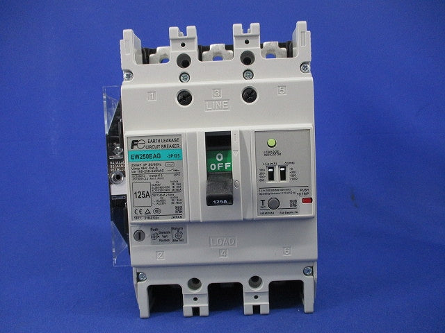 漏電遮断器3P125A(取付用付属品付) EW250EAG