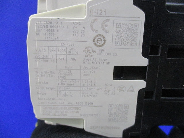 電磁接触器AC200V S-T21