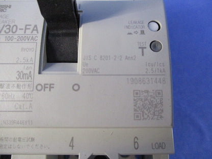 漏電遮断器3P30E30A NV30-FA