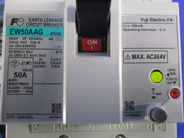 一般配線用漏電遮断器 3P50A EW50AAG-3P050