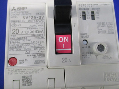 漏電遮断器3P3E20A NV125-SV