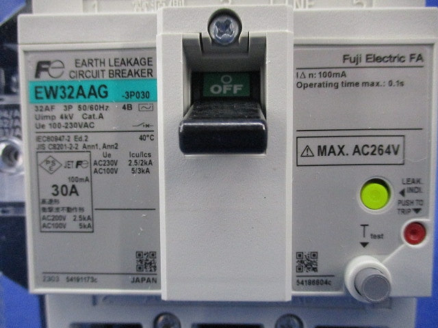 漏電遮断器3P30A EW32AAG