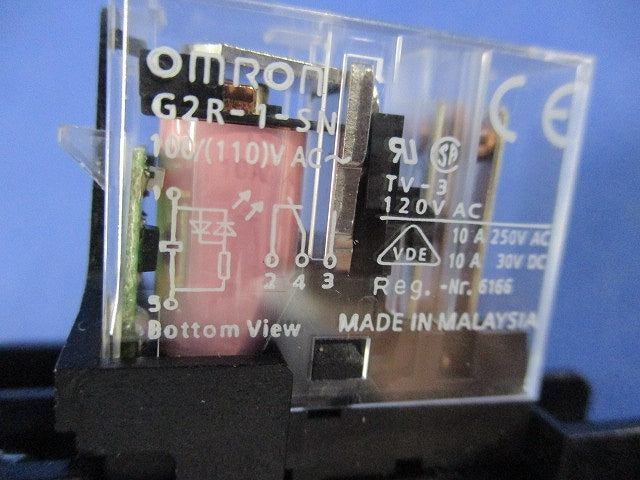 ミニパワーリレー 100/(110)VAC(ソケット付) G2R-1-SN