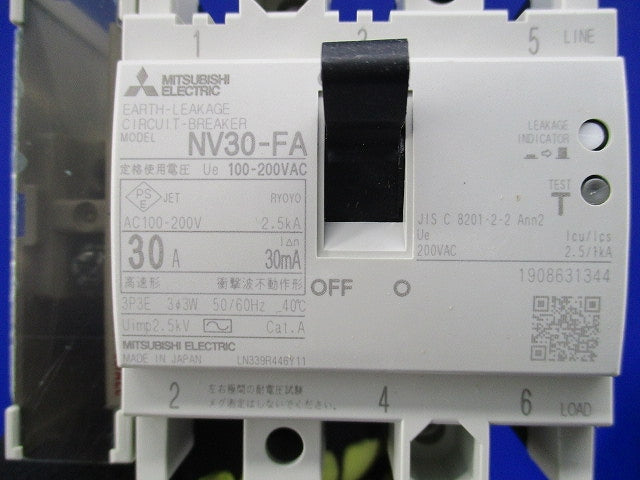 漏電遮断器3P30E30A NV30-FA