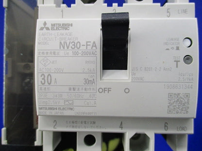 漏電遮断器3P30E30A NV30-FA