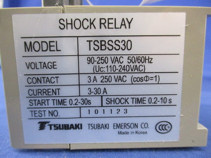 電子式過負荷保護機器 ショックリレー SSシリーズ TSBSS30