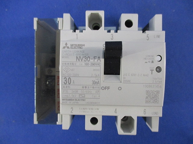 漏電遮断器3P30E30A NV30-FA
