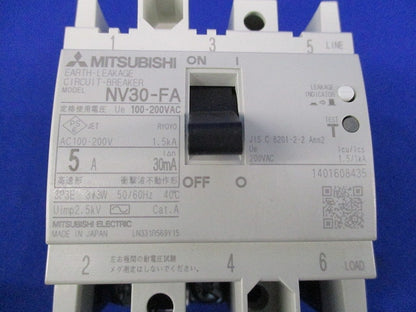 漏電遮断器3P30E5A NV30-FA