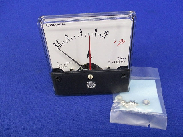 角形指示計器 交流電圧計10A/5A PSK-80C