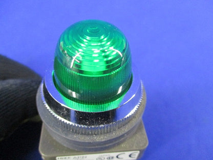 φ30 丸形LED照光パイロットライト(AC200/220V・緑) APN126DNG