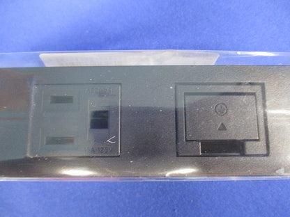 NKシリーズ家具・埋込コンセント(送り端子付)+埋込アースターミナルセット ソフトブラック KAG-2741SB