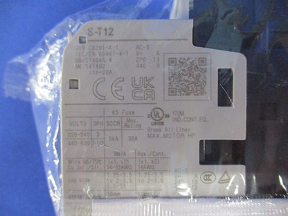 電磁接触器 AC200V 1a1b S-T12AC200V