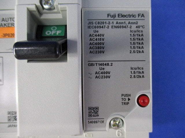 オートブレーカ 3P20A MAXAC440V BW32AAG3P20A