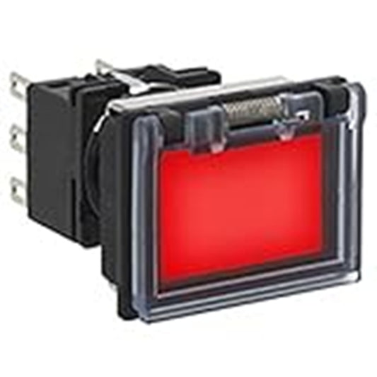 照光押ボタンスイッチ LBシリーズ フラッシュシルエット 長角/モメンタリ形 赤 LB8GL-M1T14R