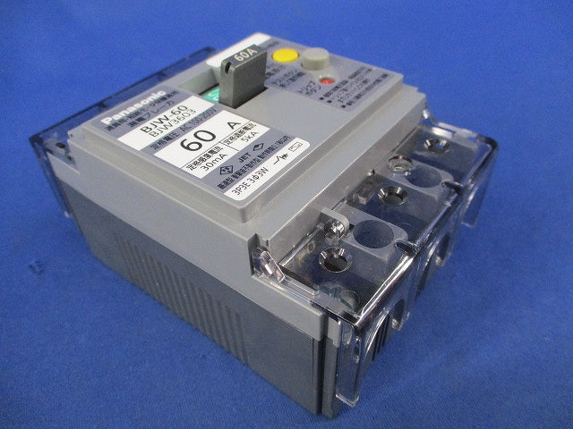 漏電ブレーカ3P3E60A BJW-60 BJW3603