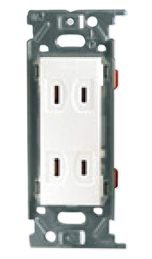 埋込ダブルコンセント ピュアホワイト JEC-BN-55-PW