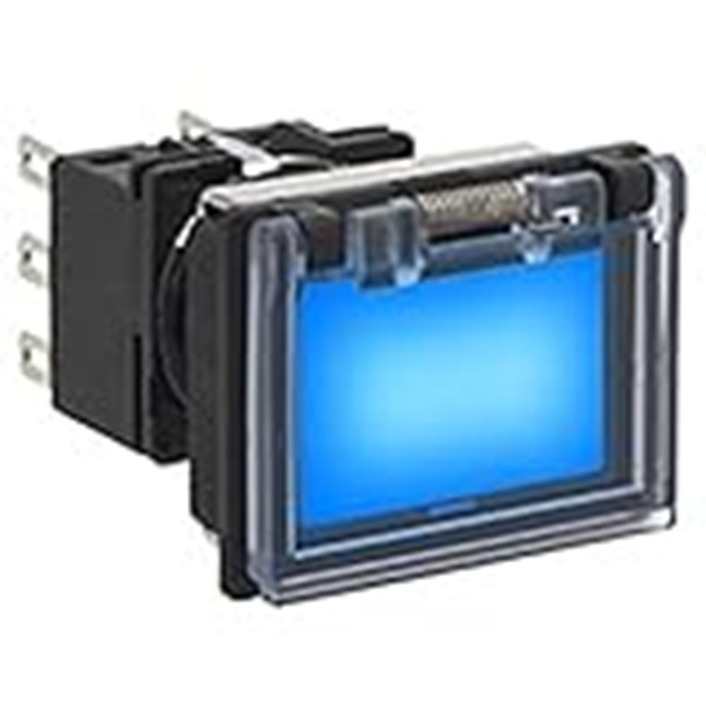 照光押ボタンスイッチ LBシリーズ フラッシュシルエット 長角/モメンタリ形 青 LB8GL-M1T14S