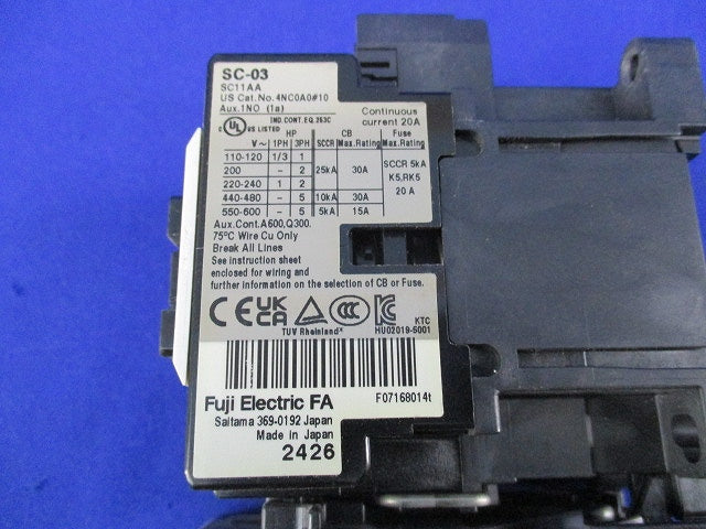 電磁開閉器200V SC-03