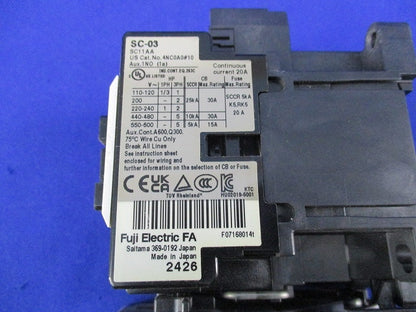 電磁開閉器200V SC-03
