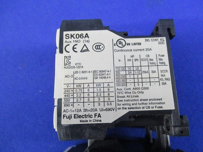 標準型電磁開閉器(ケースカバー無) SK06AW-210K004