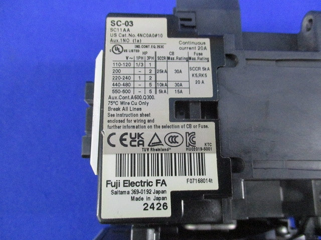 電磁開閉器200V SC-03+TR-0N