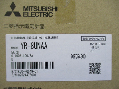交流電流計 5A3T 0-100A 100/5A YR-8UNAA5A3T