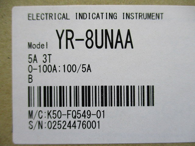 交流電流計 5A3T 0-100A 100/5A YR-8UNAA5A3T