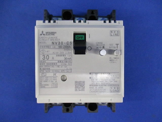 漏電遮断器 3P30A30ｍA 100-230VAC NV30-CS3P30A30mA