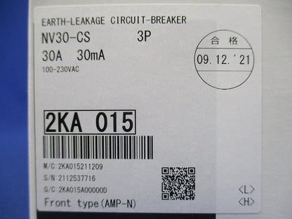 漏電遮断器 3P30A30ｍA 100-230VAC NV30-CS3P30A30mA
