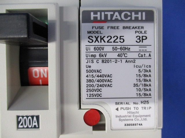 ヒューズフリー遮断器 3P200A SXK2253P200A