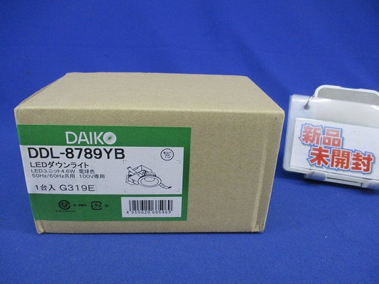 LEDダウンライトφ75(電球色)(黒) DDL-8789YB