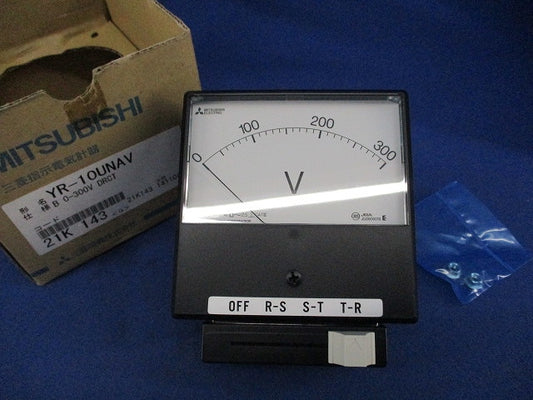 切換スイッチ付計器 交流電圧計0-300V DRCT YR-10UNAV
