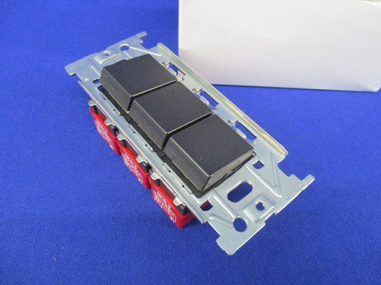 3路トリプルスイッチセット(ソフトブラック) NKW03008SB