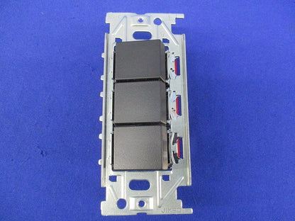 3路トリプルスイッチセット(ソフトブラック) NKW03008SB