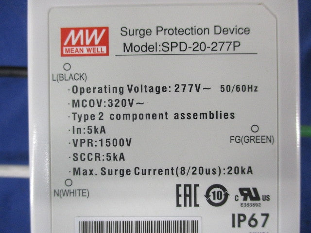 耐雷サージプロテクター SPD-20-277P