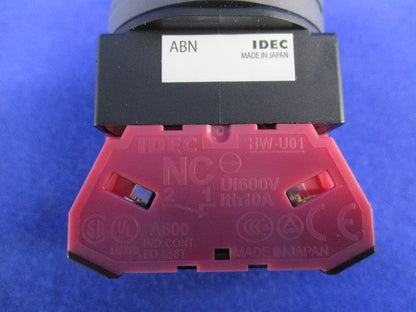 TWNシリーズ押ボタンスイッチφ30(大形・モメンタリ形・非照光)黄 ABN311Y