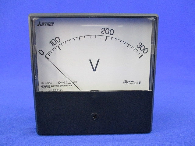 交流電圧計 角形計器 0-300V YS-10NAV