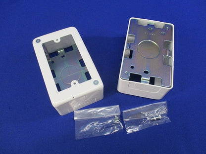 メタルモールスイッチボックス１コ用深型(2個入)(ホワイト) AB411