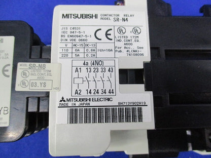 電磁継電器/補助接点ユニットセット SR-N4+UN-AX4
