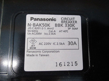 サーキットブレーカ3P30A N-BAK50K BBK330K